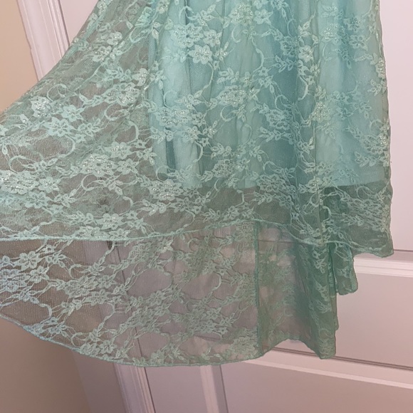 Love Reign blue/green skinny strap dress with lace. Size S. - Picture 7 of 7
